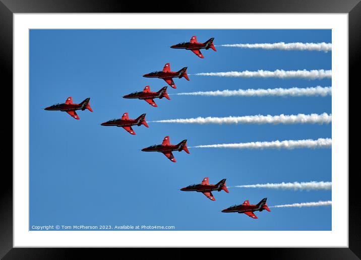 Red Arrows' Spectacular Performance Over Moray Framed Mounted Print by Tom McPherson