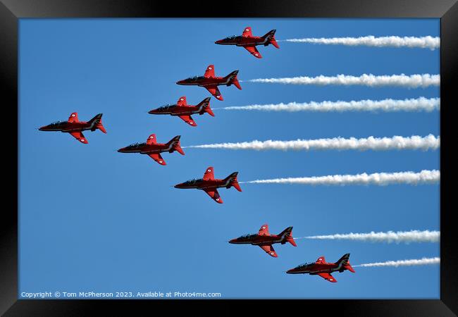 Red Arrows' Spectacular Performance Over Moray Framed Print by Tom McPherson