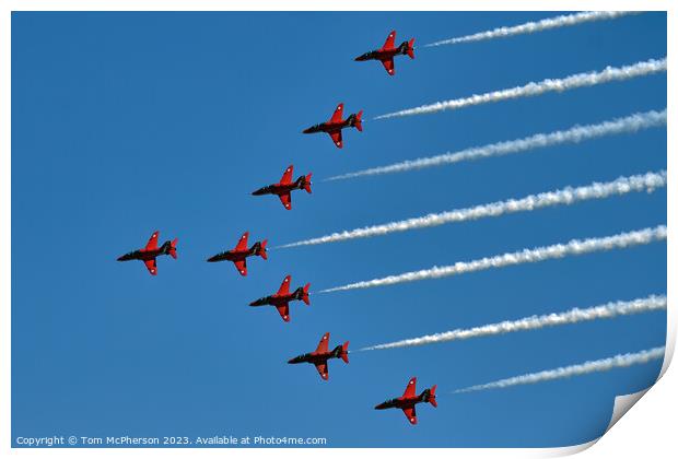 Red Arrows' Spectacular Sunshine Showcase Print by Tom McPherson
