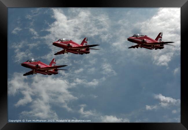 Red Arrows' Brilliant Showcase Over Moray Framed Print by Tom McPherson