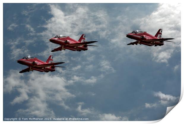 Red Arrows' Brilliant Showcase Over Moray Print by Tom McPherson
