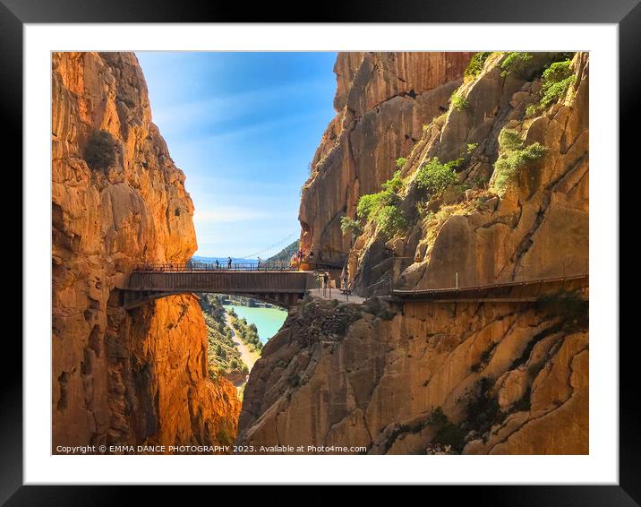 Caminito Del Rey, Spain Framed Mounted Print by EMMA DANCE PHOTOGRAPHY