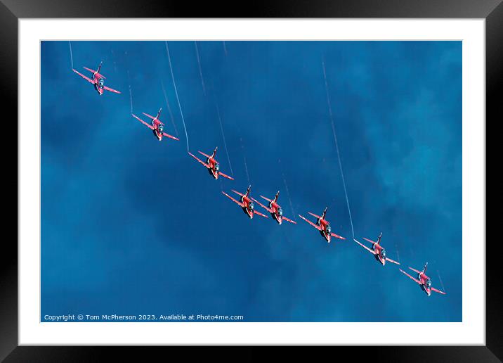 Sky Painters: Red Arrows' Spectacular Display Framed Mounted Print by Tom McPherson