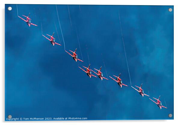 Sky Painters: Red Arrows' Spectacular Display Acrylic by Tom McPherson