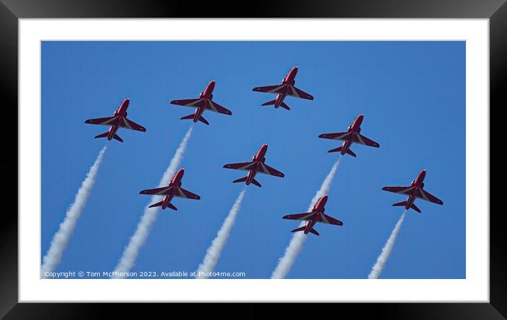 Captivating Aerial Acrobatics by Red Arrows Framed Mounted Print by Tom McPherson