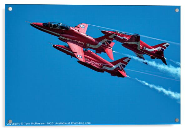 Red Arrows: Britain's Sky Artists Acrylic by Tom McPherson