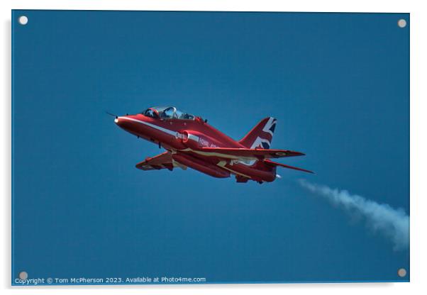 Red Arrows' Stunning Aerial Ballet Acrylic by Tom McPherson