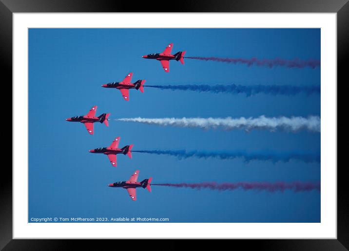 Red Arrows' Skyward Dance Framed Mounted Print by Tom McPherson