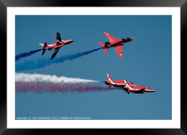 Red Arrows: Spectacular UK Sky Display Framed Mounted Print by Tom McPherson