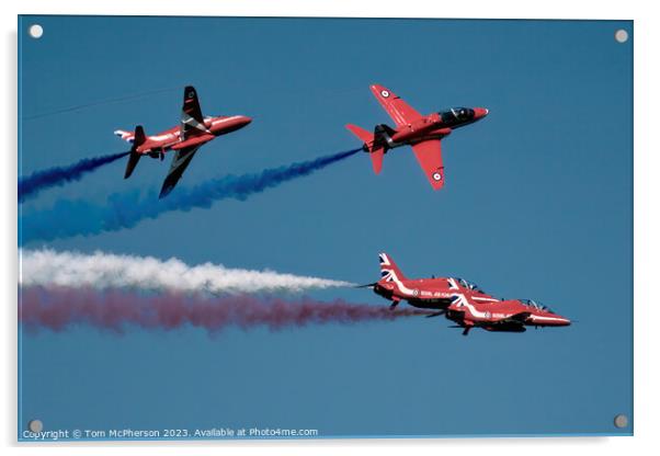 Red Arrows: Spectacular UK Sky Display Acrylic by Tom McPherson