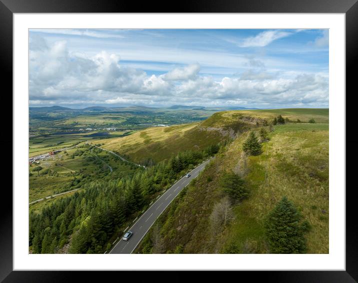 The Rhigos road in South Wales Framed Mounted Print by Leighton Collins