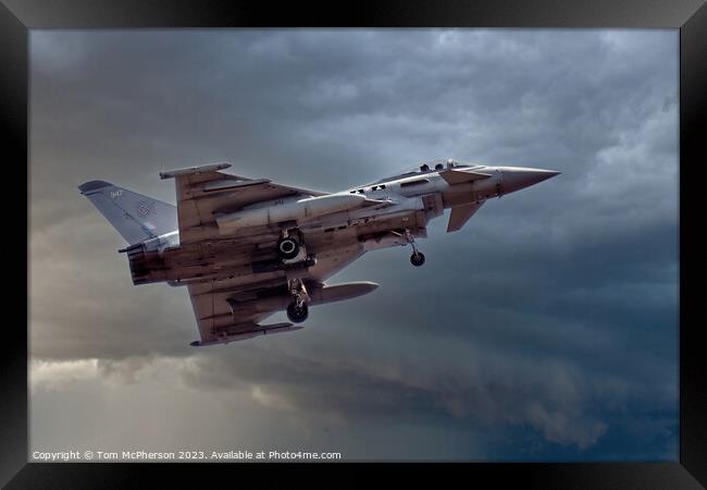 Typhoon FGR.Mk 4: Choreographed Sky Dance Framed Print by Tom McPherson