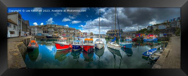 Vibrant Array at Mevagissey Harbour Framed Print by Lee Kershaw