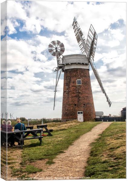 The Winds of Norfolk's Horsey Windpump Canvas Print by Holly Burgess