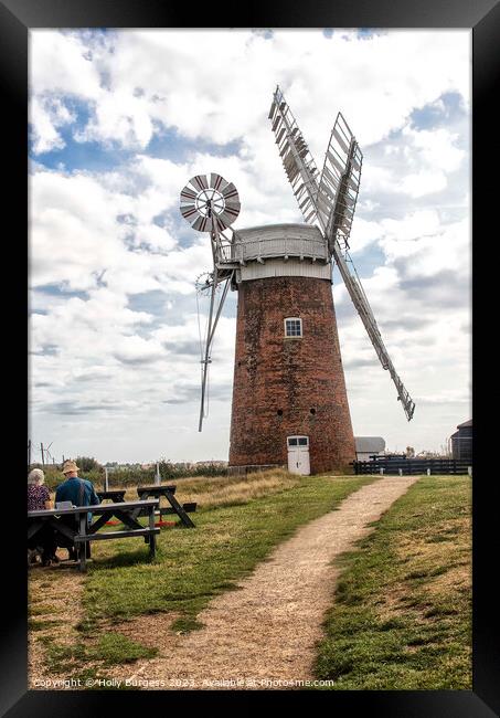 The Winds of Norfolk's Horsey Windpump Framed Print by Holly Burgess