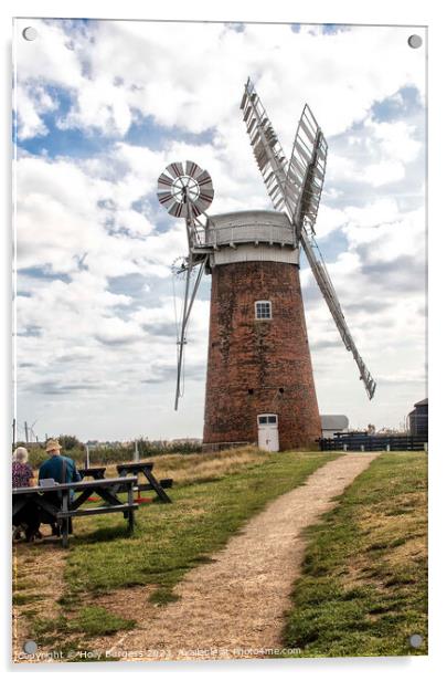The Winds of Norfolk's Horsey Windpump Acrylic by Holly Burgess