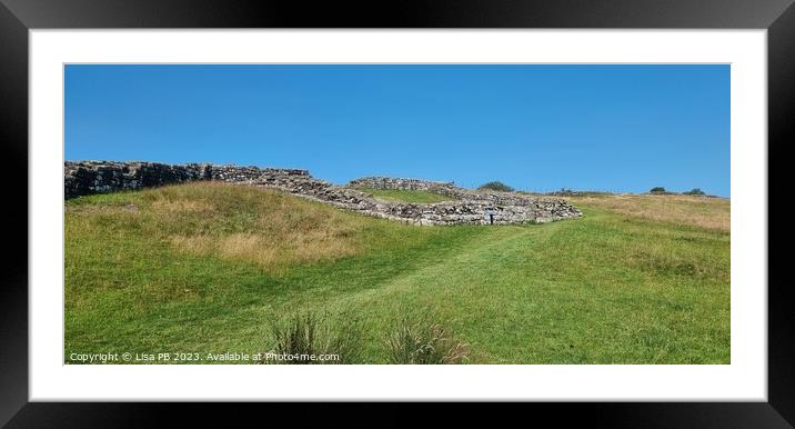 Milecastle Hadrians Wall Framed Mounted Print by Lisa PB