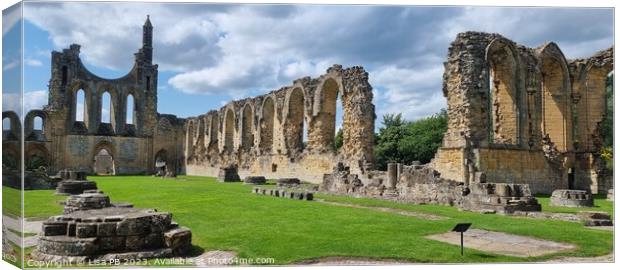 Ruined Abbey Canvas Print by Lisa PB