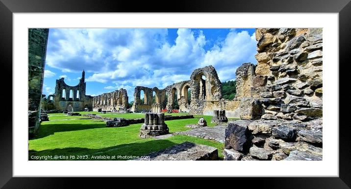 Distant Abbey Framed Mounted Print by Lisa PB