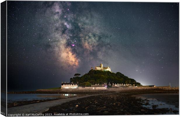 St Michael's Mount nightscape Canvas Print by Karl McCarthy
