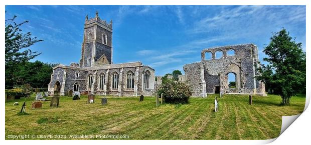 St. Andrews Church, Walberswick, UK Print by Lisa PB