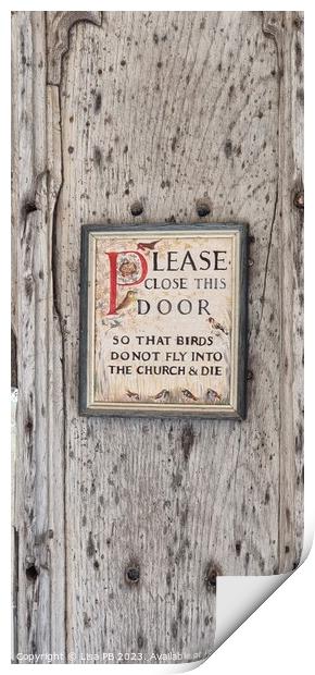 A Warning For Birds Print by Lisa PB