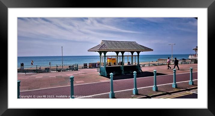 Seats on the Sea Front Framed Mounted Print by Lisa PB