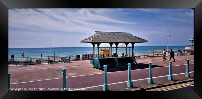 Seats on the Sea Front Framed Print by Lisa PB