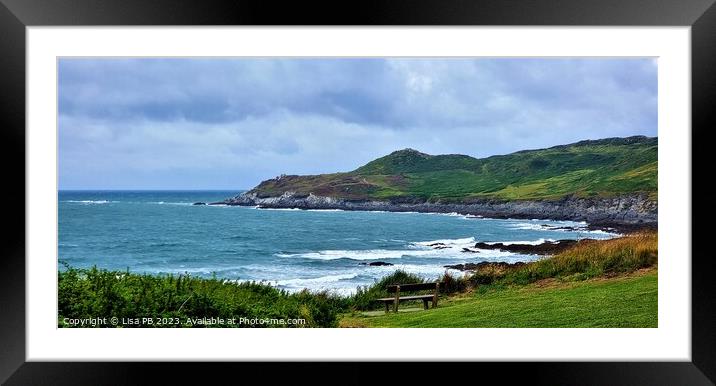 Cliff Side Sea Framed Mounted Print by Lisa PB
