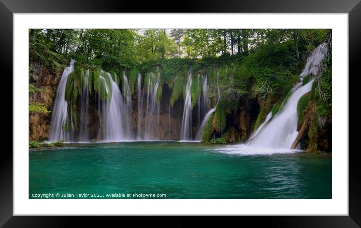 Plitvice Waterfalls Framed Mounted Print by Jules Taylor