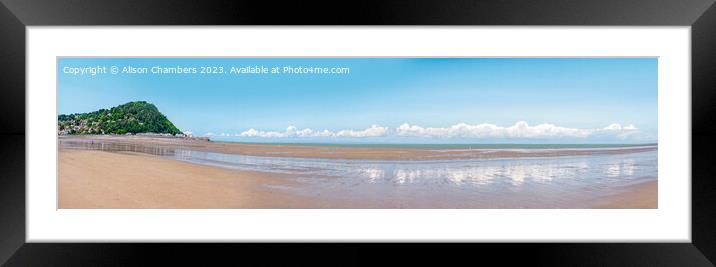 Minehead Beach Panorama  Framed Mounted Print by Alison Chambers