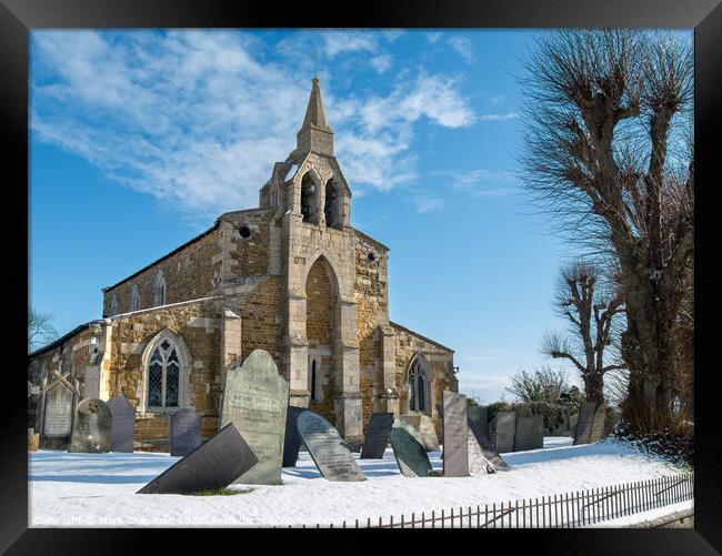 Burton Lazars Church in Winter Framed Print by Photimageon UK