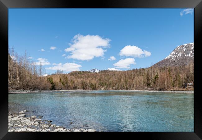 The Kenai River East of Sterling in Alaska, USA. Framed Print by Dave Collins
