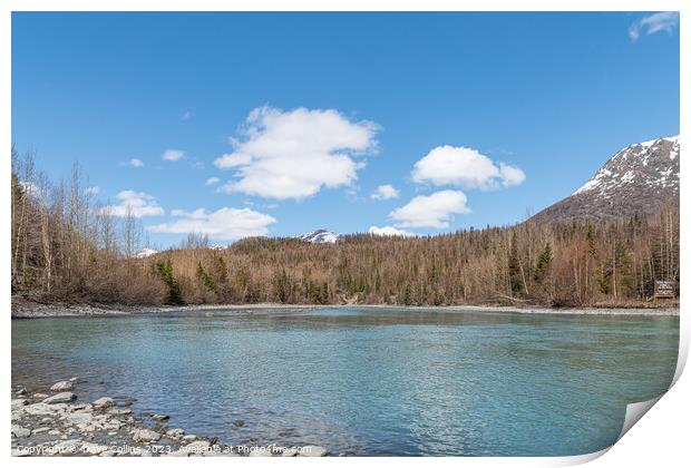 The Kenai River East of Sterling in Alaska, USA. Print by Dave Collins