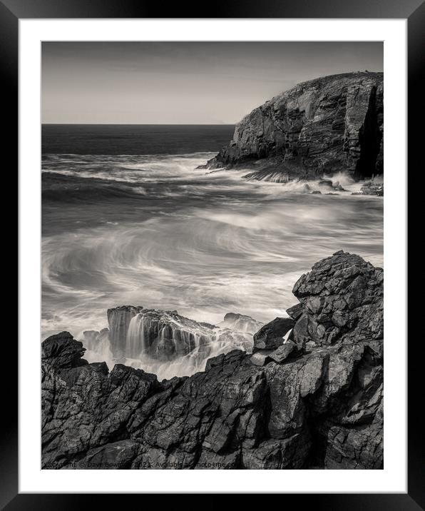 Dailbeag Stormy Sea Framed Mounted Print by Dave Bowman