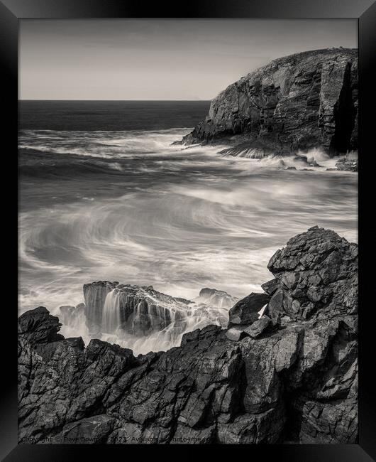 Dailbeag Stormy Sea Framed Print by Dave Bowman