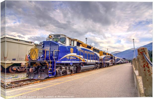 Rocky Mountaineer at Jasper Canvas Print by Rob Hawkins