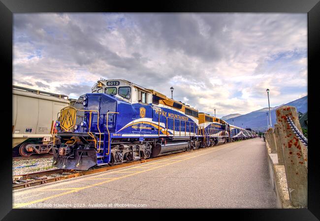 Rocky Mountaineer at Jasper Framed Print by Rob Hawkins