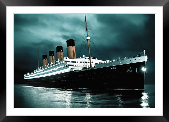 Titanic one and only voyage  Framed Mounted Print by CC Designs