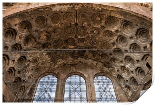 Basilica of Maxentius and Constantine Coffered Vault Print by Artur Bogacki