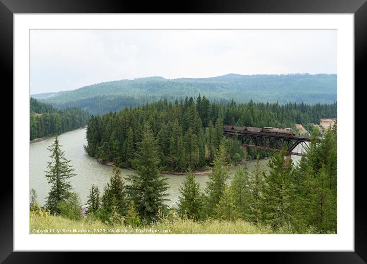 Freight Bridge Framed Mounted Print by Rob Hawkins