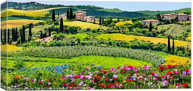 Panoramic Experience of Rustic Tranquillity Canvas Print by Luigi Petro