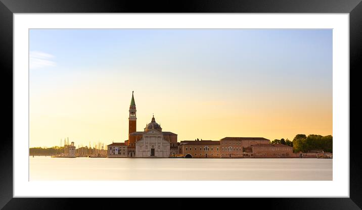 Church of San Giorgio Maggiore Sunrise Framed Mounted Print by Phil Durkin DPAGB BPE4