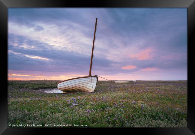 Serenity at Brancaster Staithe Framed Print by Rick Bowden