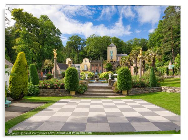 The Iconic Portmeirion Chessboard Acrylic by Janet Carmichael