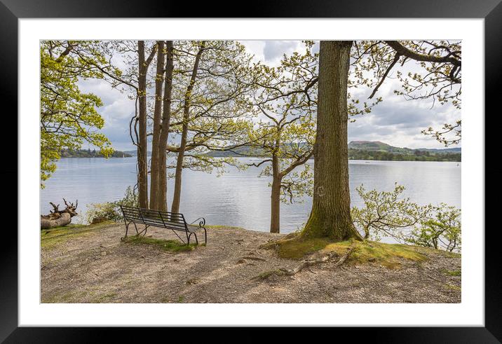 Bench on top of Jenkins Crag Framed Mounted Print by Jason Wells