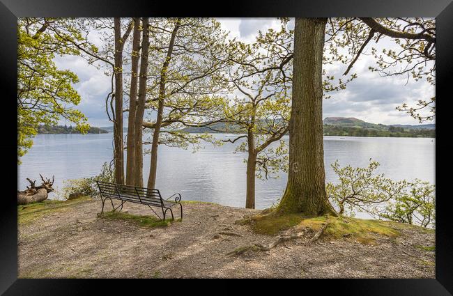 Bench on top of Jenkins Crag Framed Print by Jason Wells