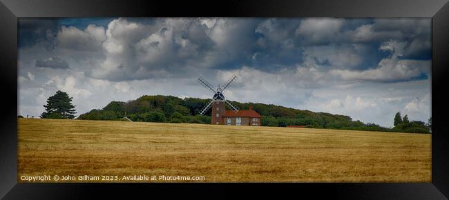 Weybourne Windmill near Holt on the North Norfolk Coast England UK Framed Print by John Gilham