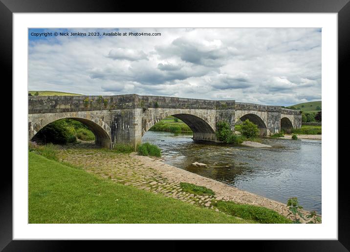 Burnsall Bridge Crossing the River Wharfe Yorkshire Dales Framed Mounted Print by Nick Jenkins