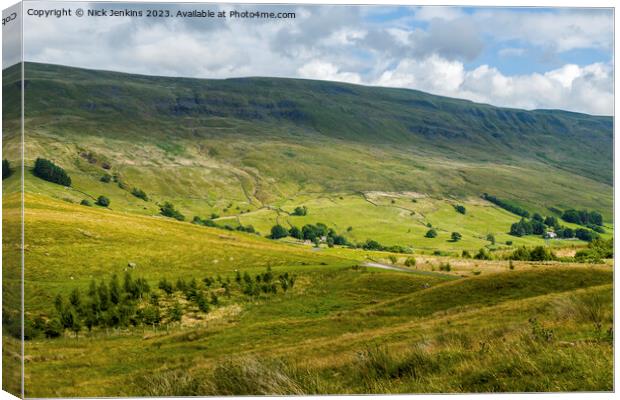 Mallerstang Valley and Ridge Cumbria Yorkshire Dales Canvas Print by Nick Jenkins